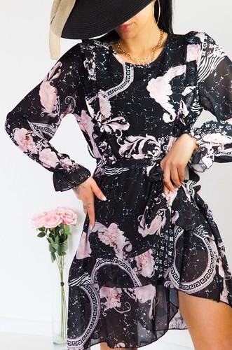 Elegantes chiffon kleid - elegantes,