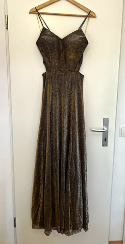 Edles gold glitzer abendkleid - gold-glitzer,