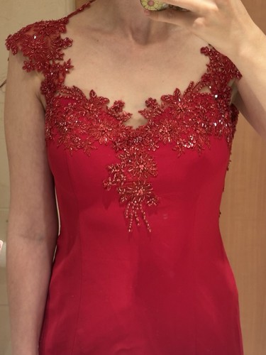 Rotes abendkleid maxi mit - abendkleid,