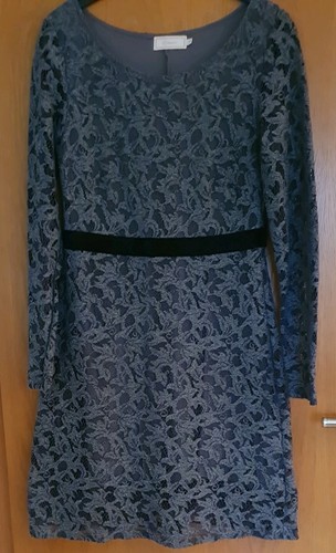 Kleid cream grau - kleid,