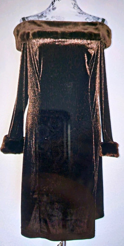 Damen samtkleid 38 schwarz - damen,
