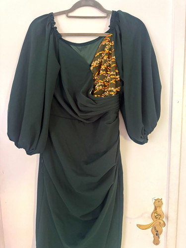 Damen cocktailkleid grün - grün, midi