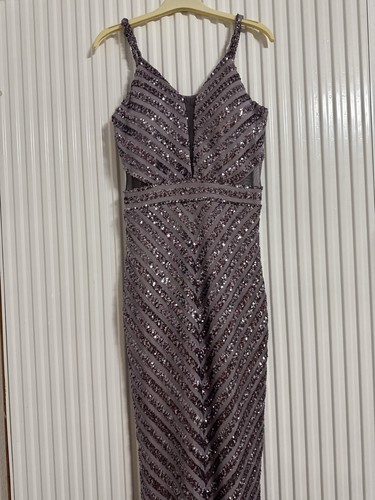 Abendkleid mit pailletten - pailletten, lang