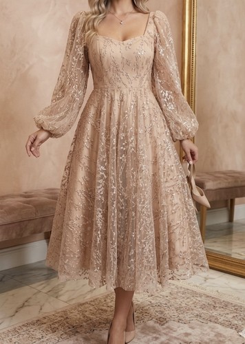 Abendkleid damen braun 38 - abendkleid, gr.