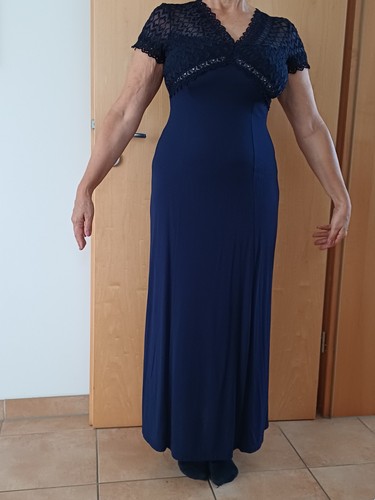 Dunkelblaues abendkleid mit - dunkelblaues,